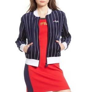 Fila Alaska Velour Striped Jacket Size S